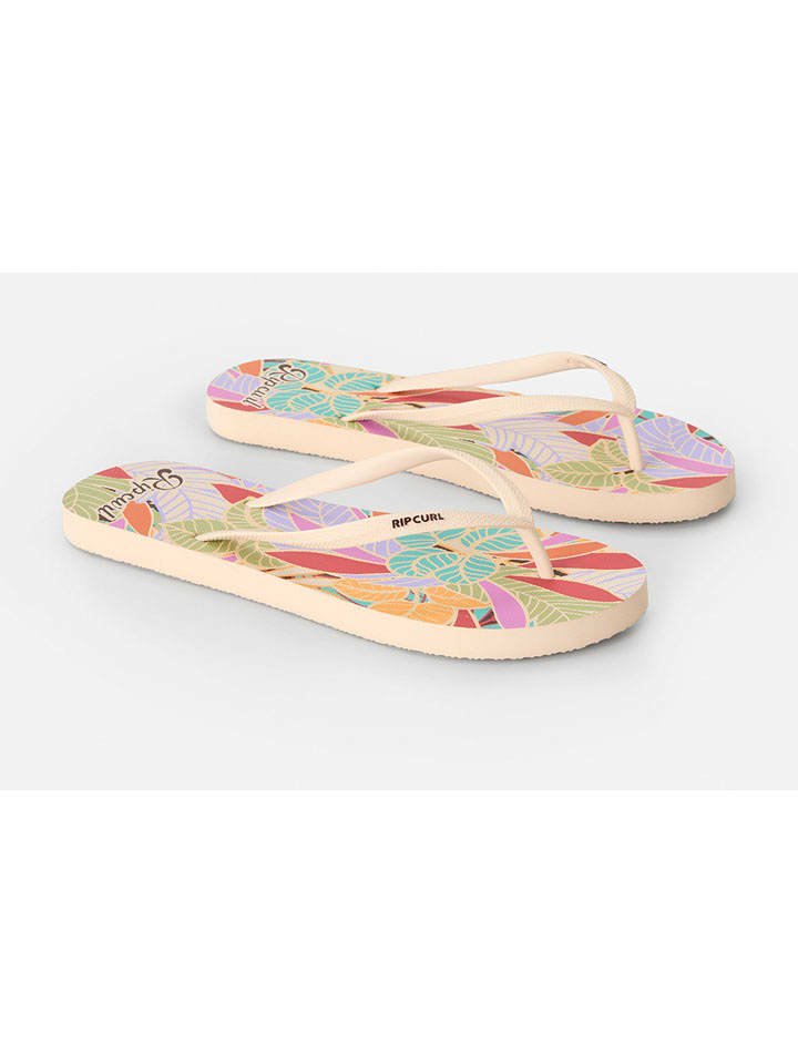 Zehentrenner "Mixed Bloom" in Beige/ Bunt