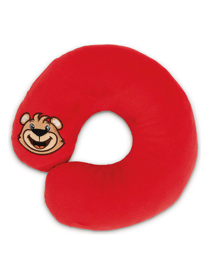Poduszka "FC Bayern München Bear Berni" w kolorze jasnobrązowo-czerwonym - dł. 25 cm