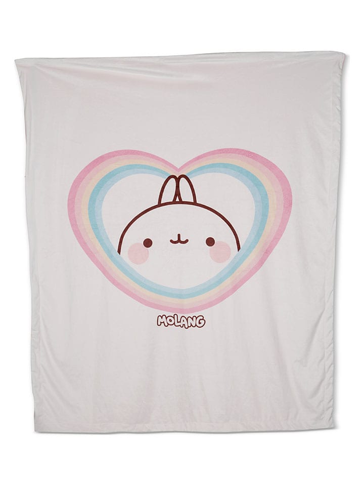 Koc dziecięcy "Molang" w kolorze biało-jasnoróżowym - 175 x 140 cm