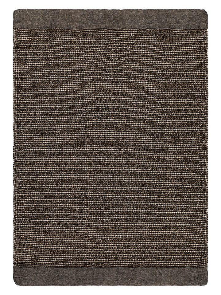 Ręcznik "Kenno" w kolorze czarno-beżowym do rąk - 70 x 50 cm