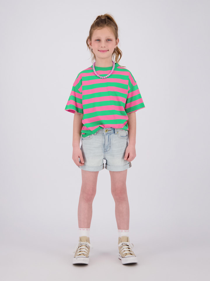 Shirt groen/roze
