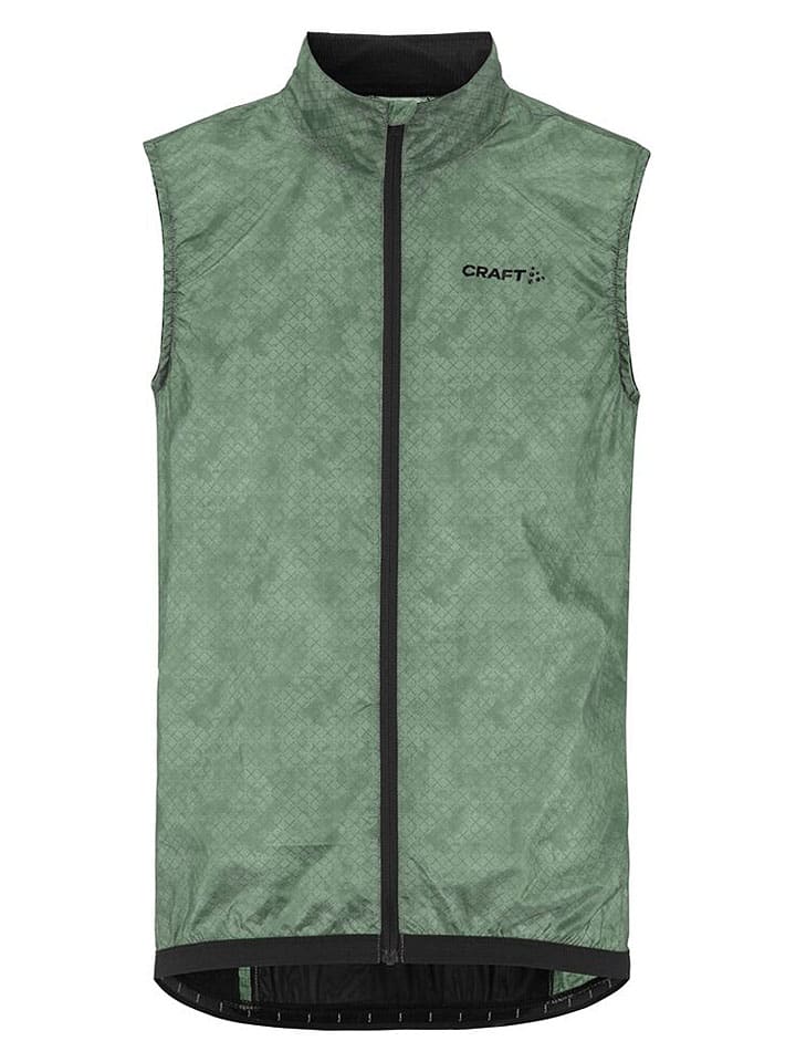Kamizelka kolarska "Pro Gravel Wind" w kolorze zielonym