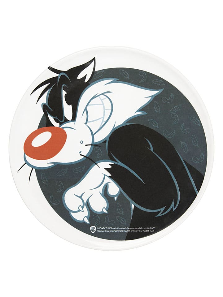 Talerz "Looney Tunes" w kolorze biało-czarnym do pizzy - Ø 32 cm