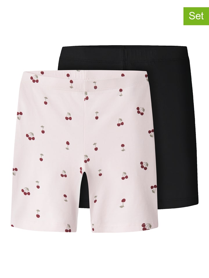 2er-Set: Radlershorts "Vivian" in Rosa/ Schwarz