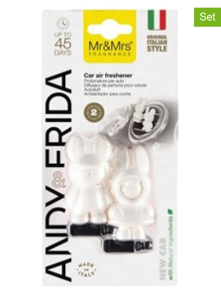 2-delige set: autoparfums ''Andy & Frida - New Car'' wit