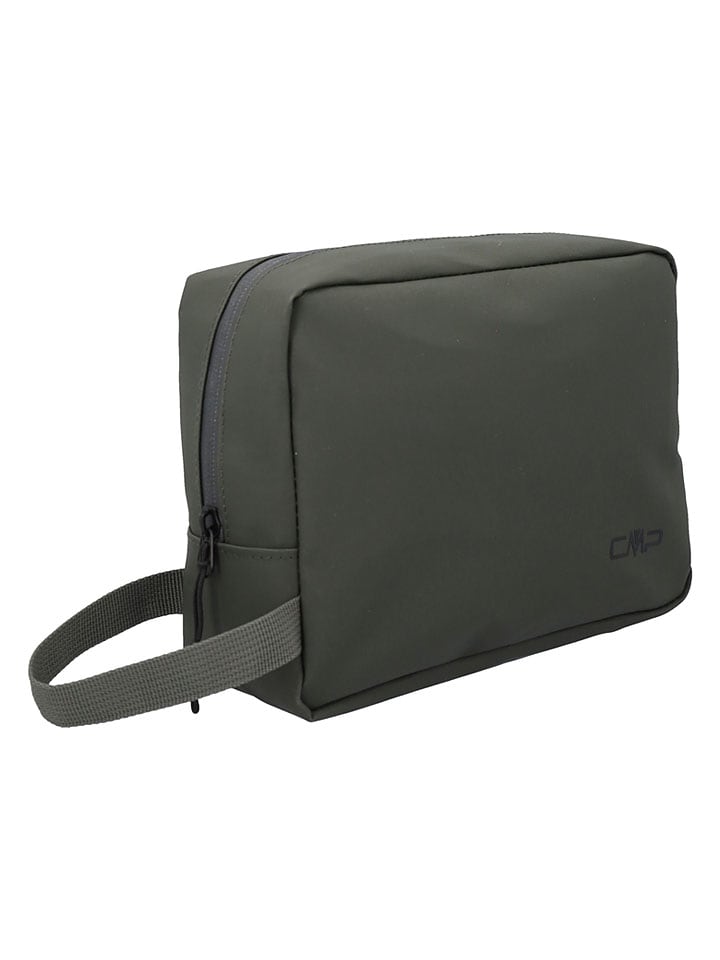 Kosmetiktasche in Dunkelgrün - (B)22 x (H)16 x (T)7 cm