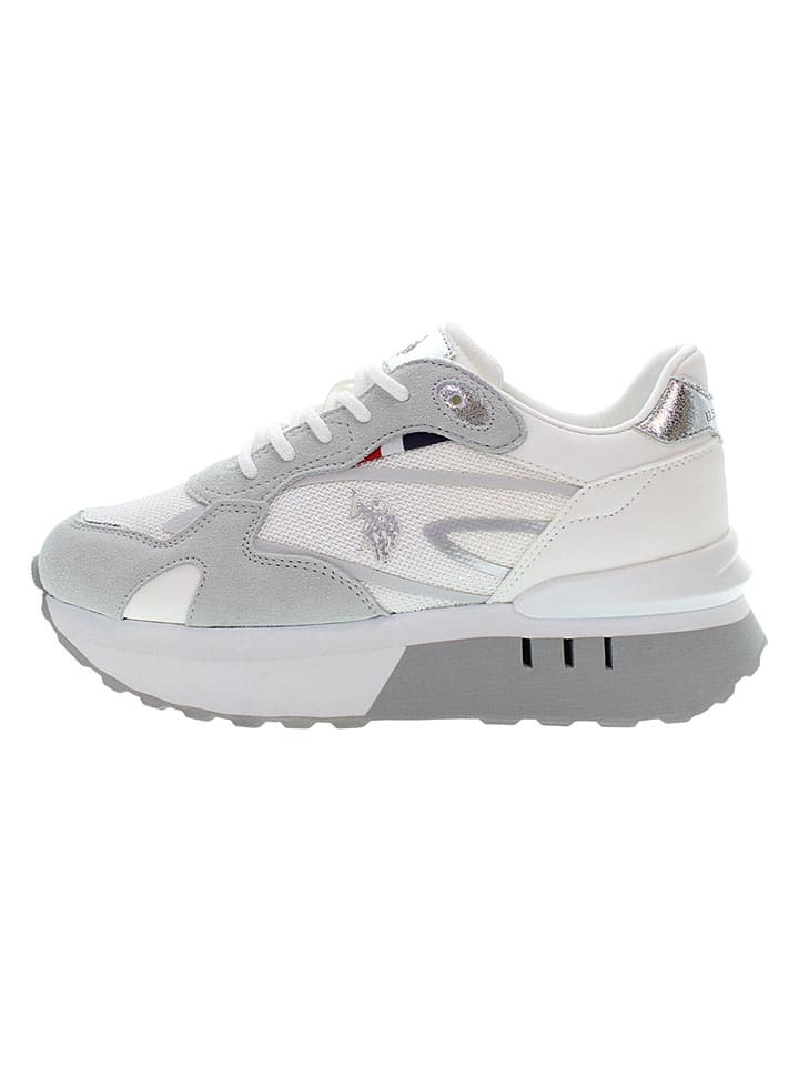 Sneakersy w kolorze biało-szarym