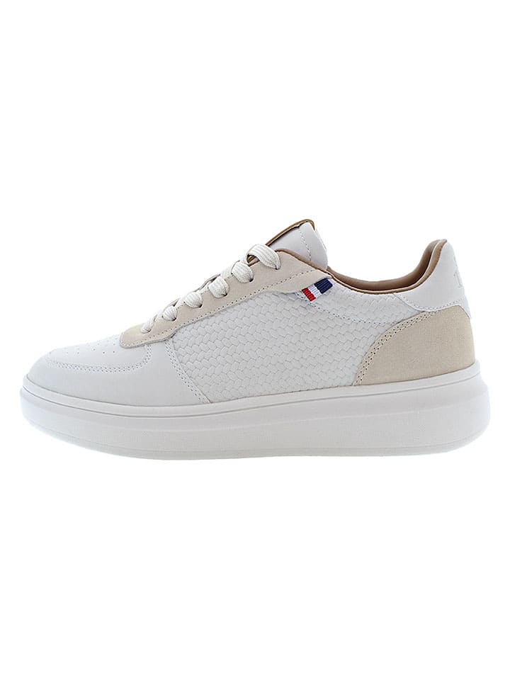 Sneakersy w kolorze biało-beżowym