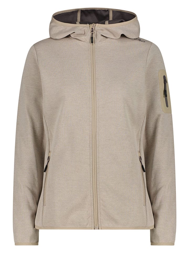 Fleece vest beige