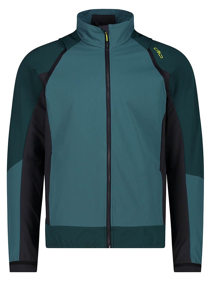 Hybridjacke in Türkis