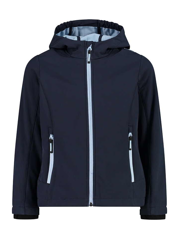 Softshelljacke in Dunkelblau/ Hellblau