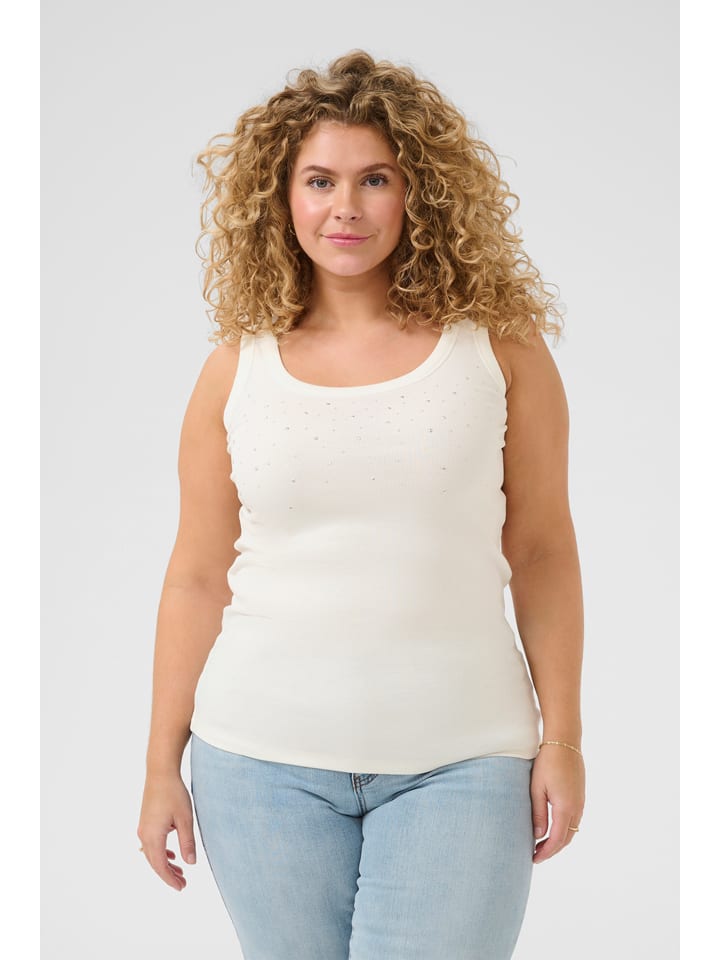 Top w kolorze kremowym