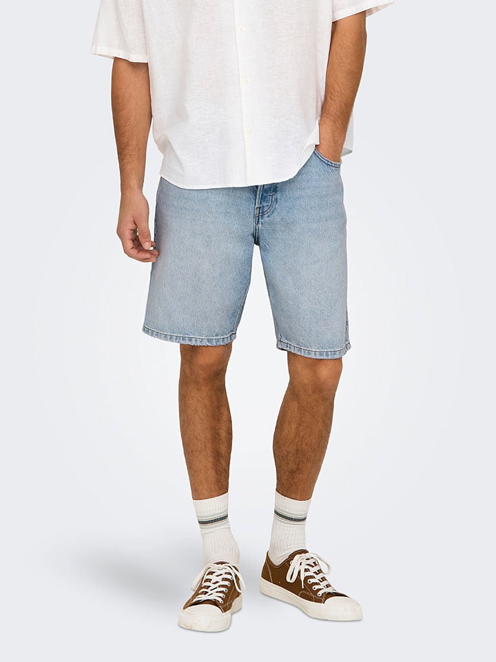 Jeans-Bermudas "Onsedge" in Hellblau