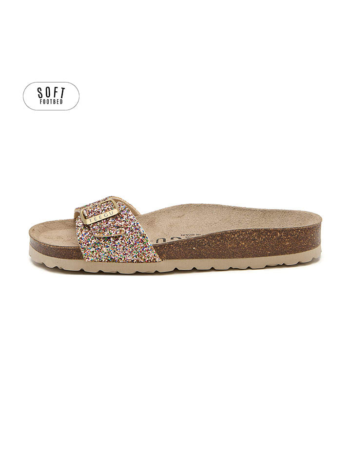 Pantoletten in Gold