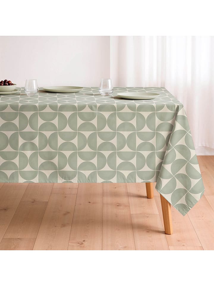 Tischdecke "Nordic Henry" in Creme/ Grün