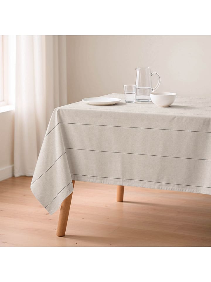 Obrus "Basics Llevant" w kolorze kremowo-czarnym