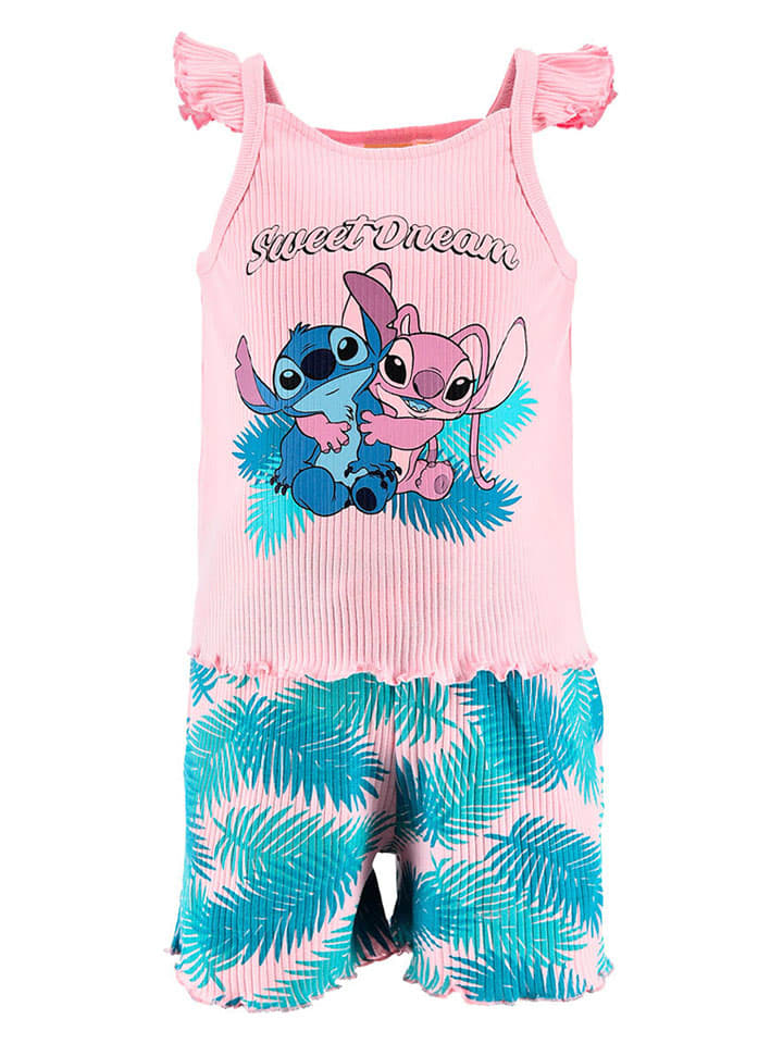 Pyjama "Lilo und Stitch" in Rosa/ Türkis