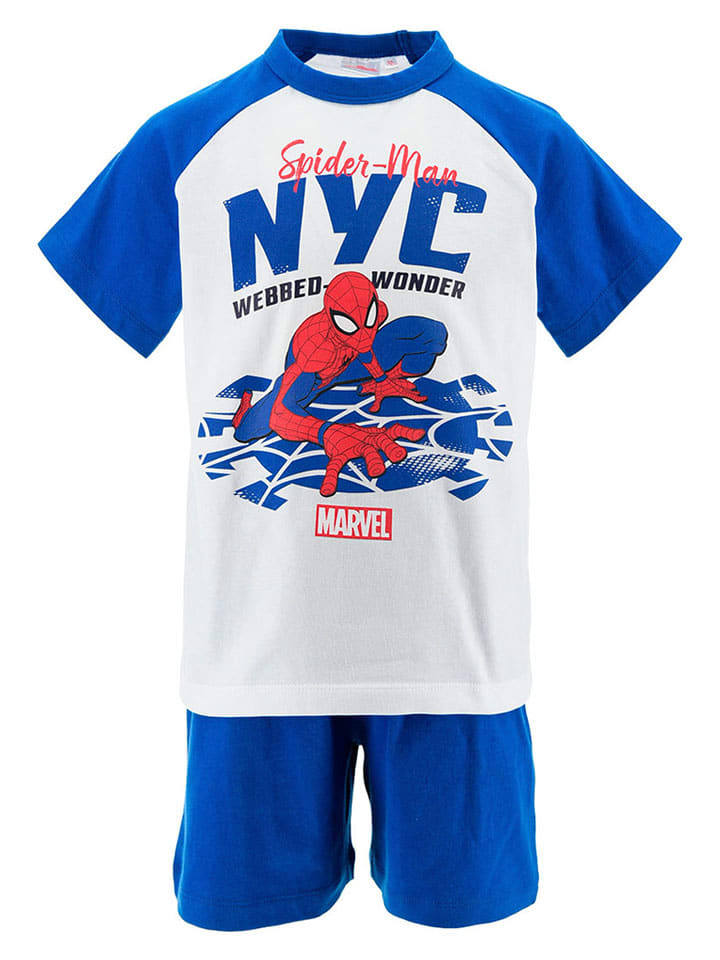Piżama "Spiderman" w kolorze niebiesko-białym