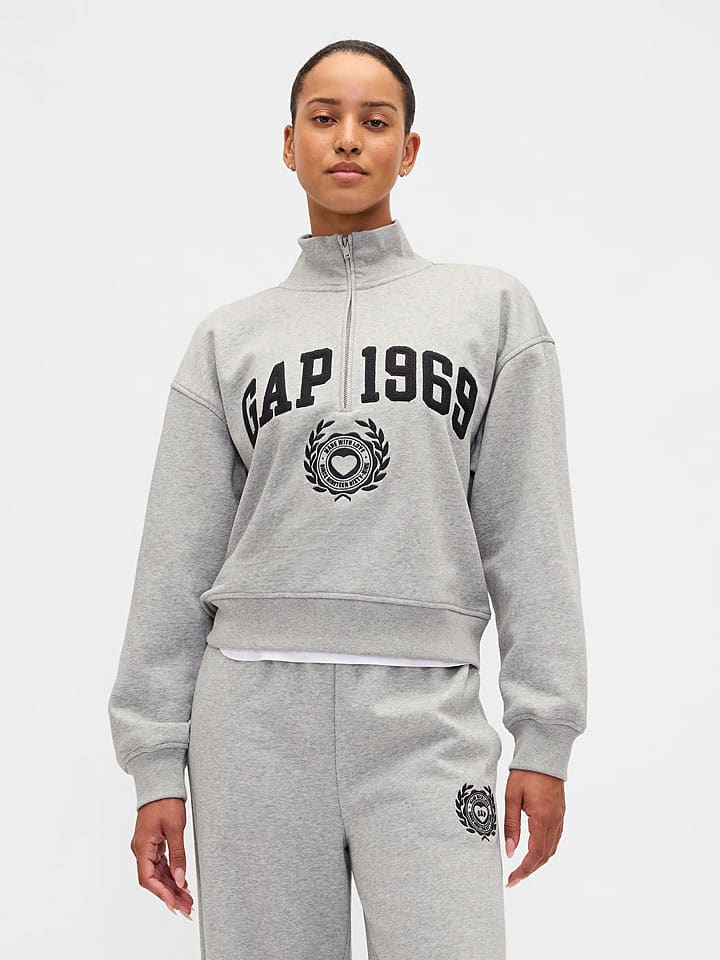 Sweatshirt in Hellgrau