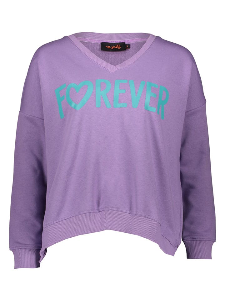 Sweatshirt "Forever" in Lila