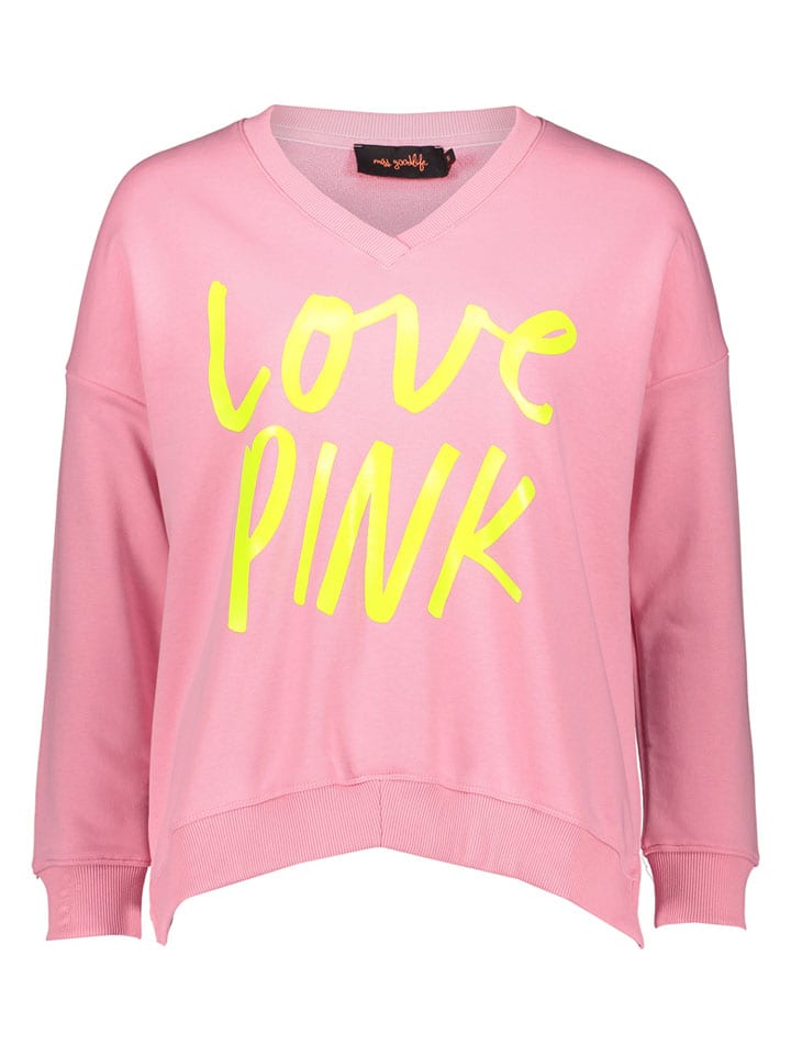 Sweatshirt "Love Pink" in Rosa