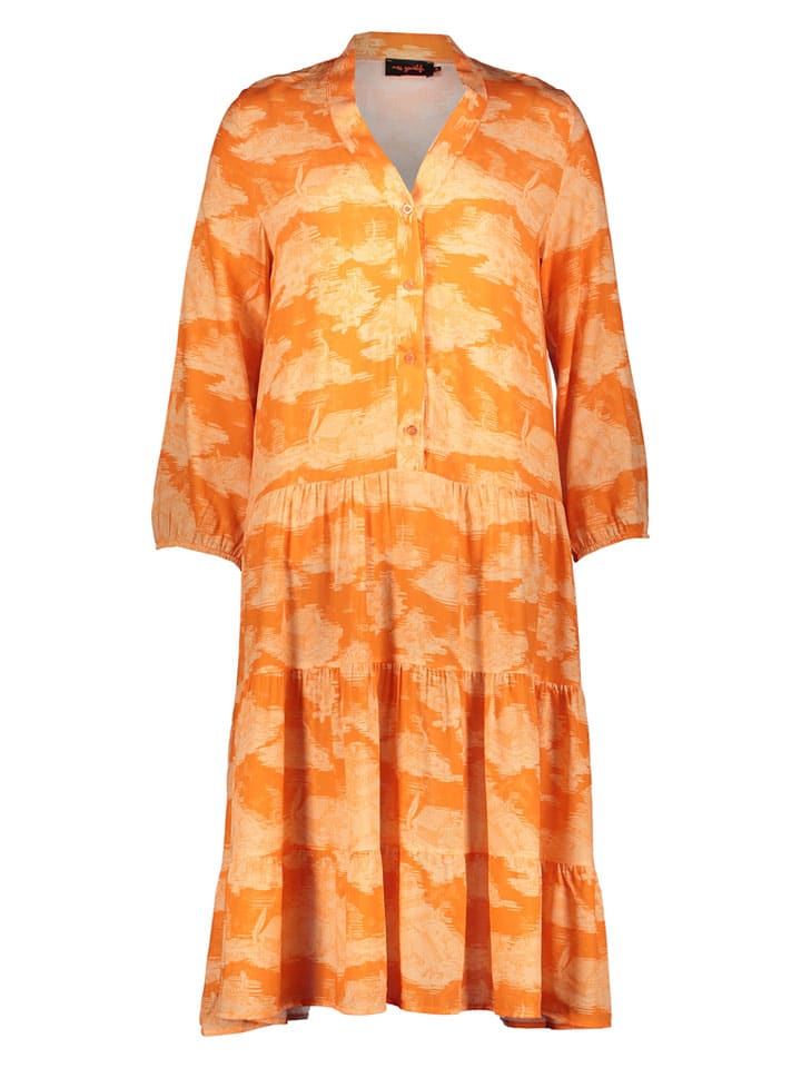 Kleid "Vacation" in Orange/ Hellgelb