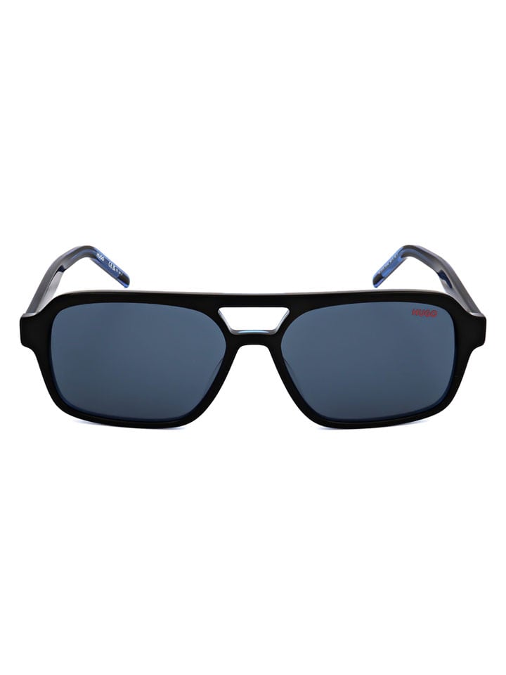 Herren-Sonnenbrille in Schwarz/ Dunkelblau