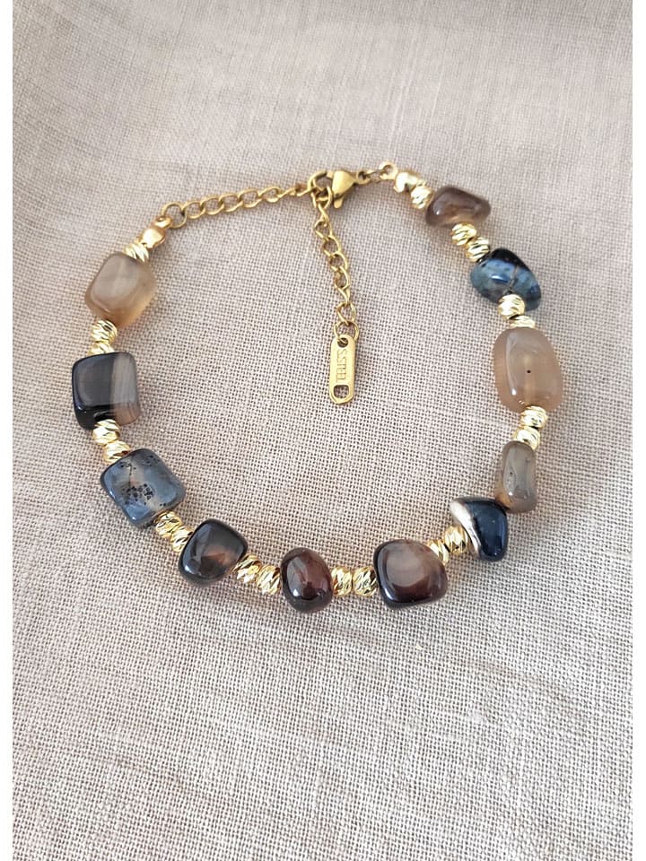 Vergulde armband met edelstenen