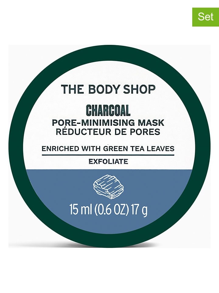 2-delige set: gezichtsmasker "Charcoal", 15 ml