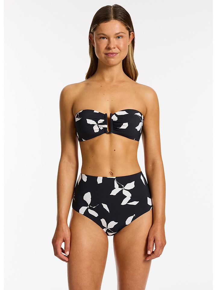 Biustonosz bikini w kolorze czarno-białym