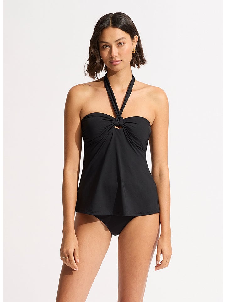 Koszulka tankini w kolorze czarnym