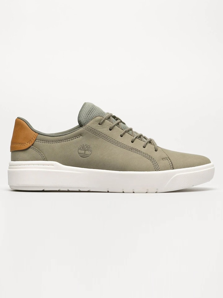 Skórzane sneakersy w kolorze khaki
