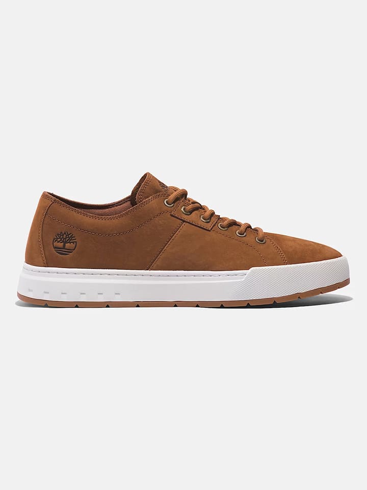 Skórzane sneakersy w kolorze jasnobrązowym