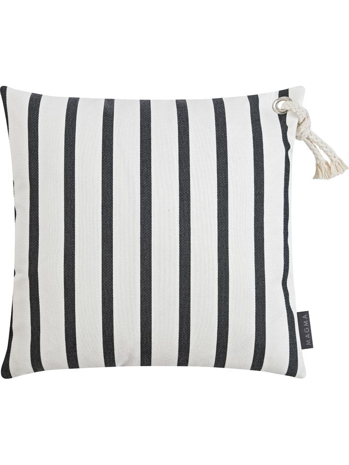 Outdoorkussenhoes ''Malta'' wit/zwart - (L)40 x (B)40 cm