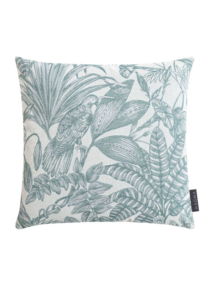 Poszewka outdoorowa w kolorze błękitno-kremowym na poduszkę - 50 x 50 cm
