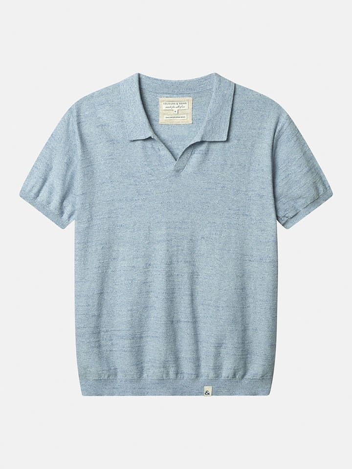 Koszulka polo w kolorze błękitnym