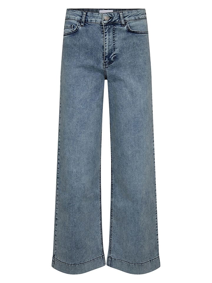 Spijkerbroek - wide leg - blauw