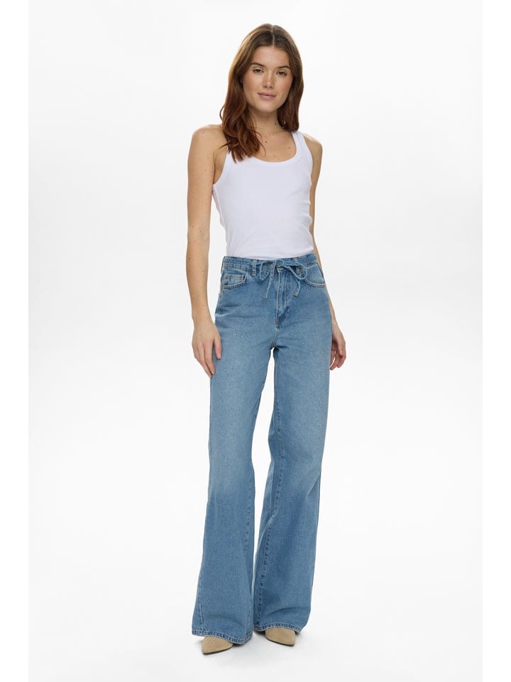Spijkerbroek - wide leg - blauw