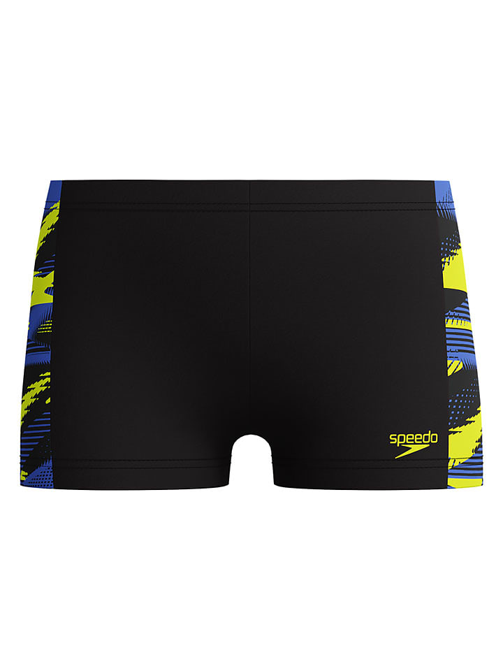 Badeshorts "H-Boom" in Schwarz/ Blau/ Gelb