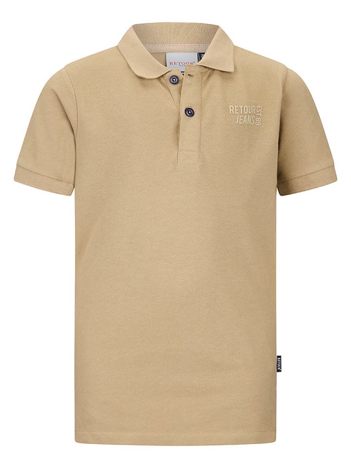 Koszulka polo "Abram" w kolorze beżowym