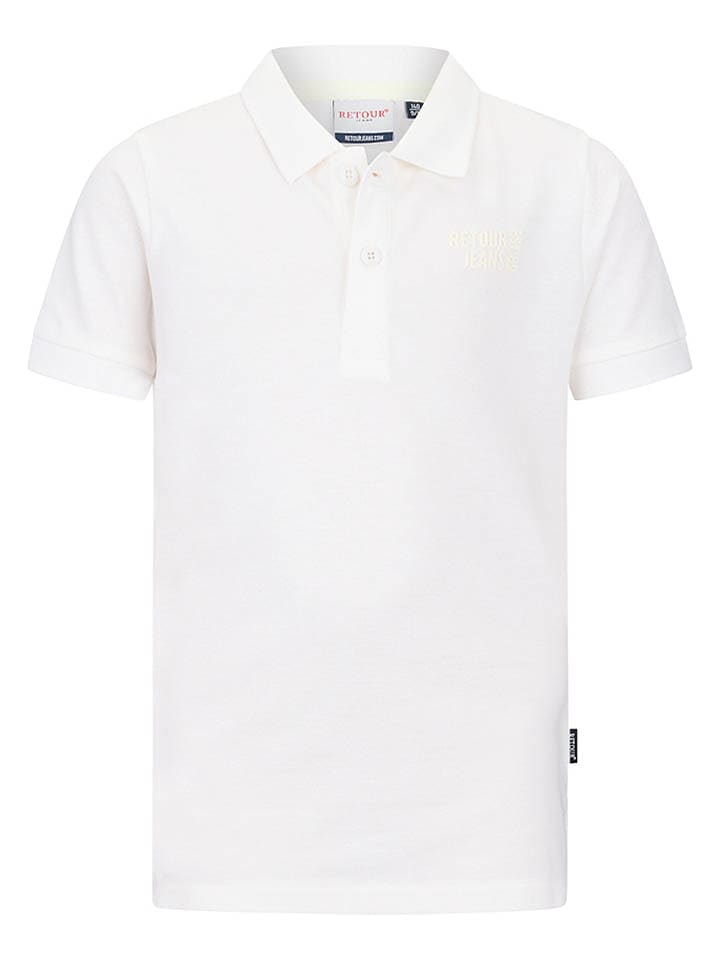 Koszulka polo "Abram" w kolorze kremowym