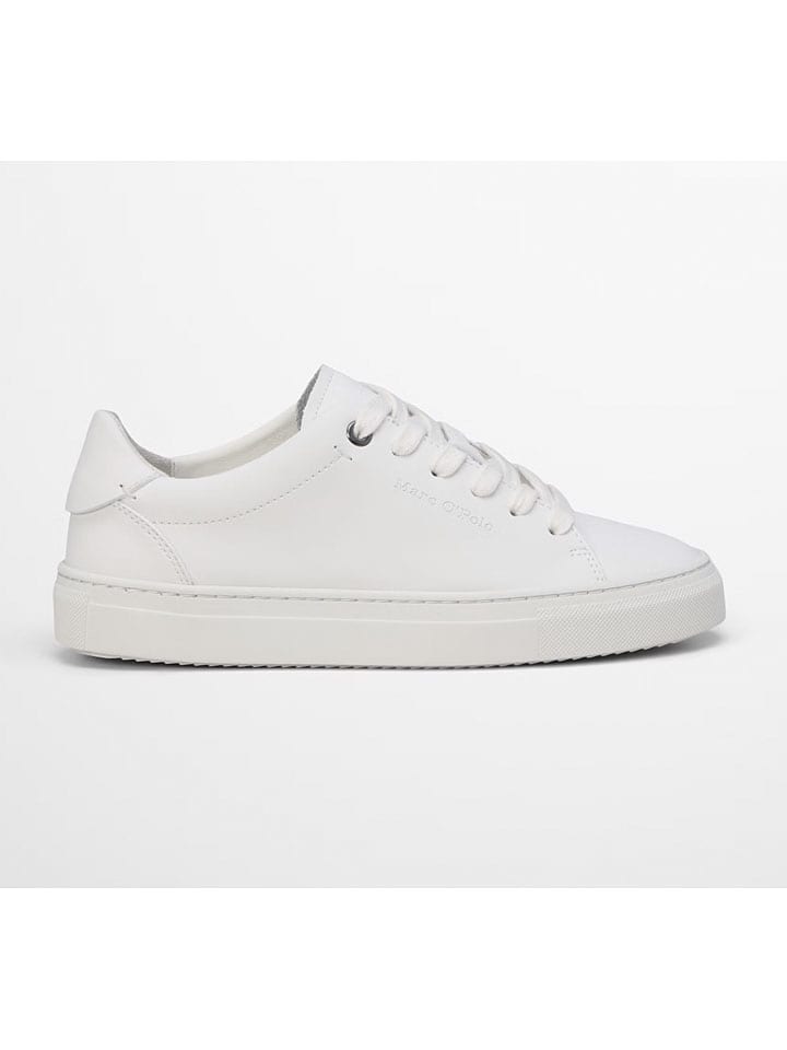 Skórzane sneakersy w kolorze białym
