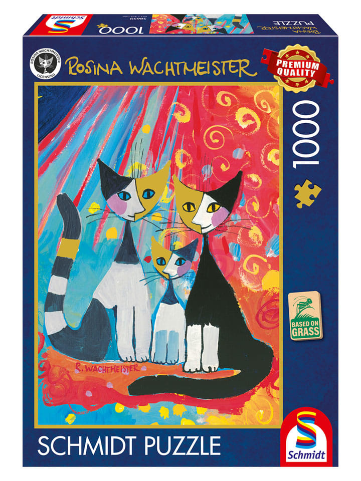 1.000tlg. Puzzle "Glückliche Katzenfamilie" - ab 12 Jahren