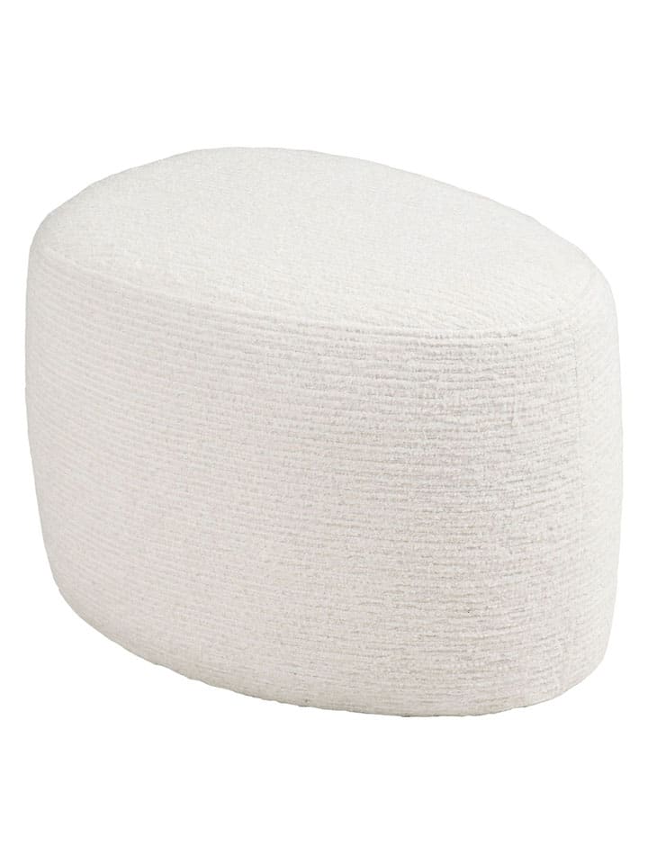 Poef "Hilo" wit - (B)55 x (H)40 x (D)39 cm