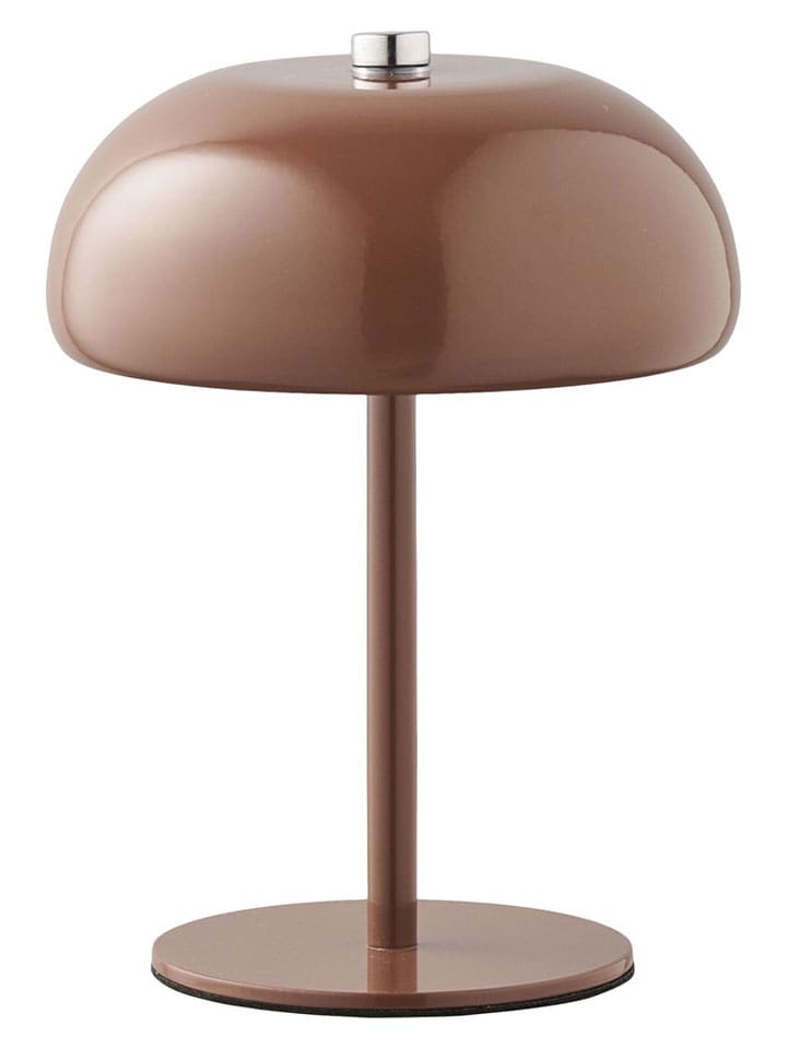 LED-Tischleuchte "Margate" in Hellbraun - (H)18 x Ø 13 cm