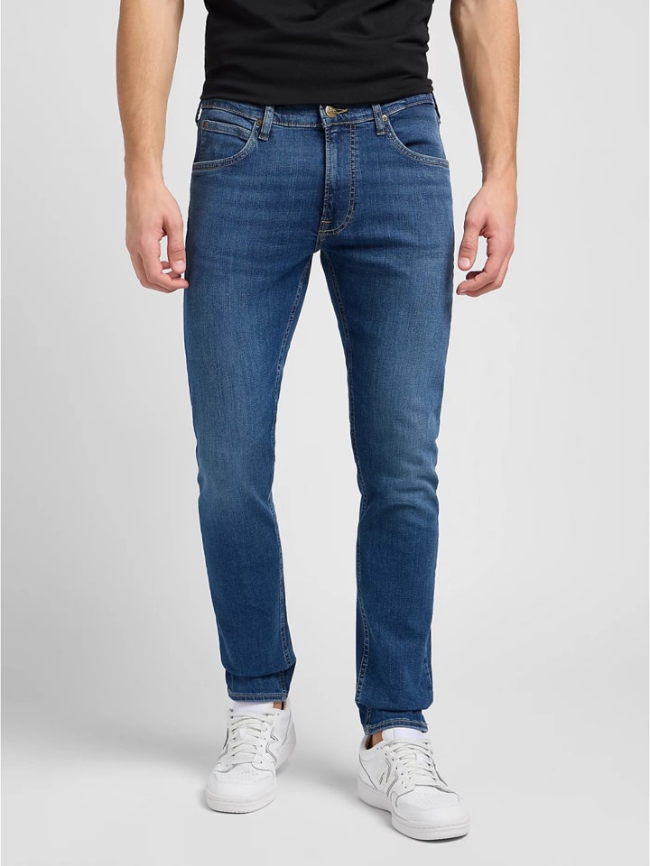 Dżinsy - Slim fit - w kolorze granatowym