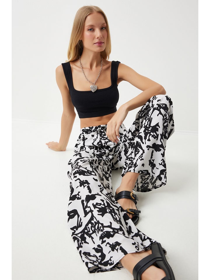 Broek wit/zwart