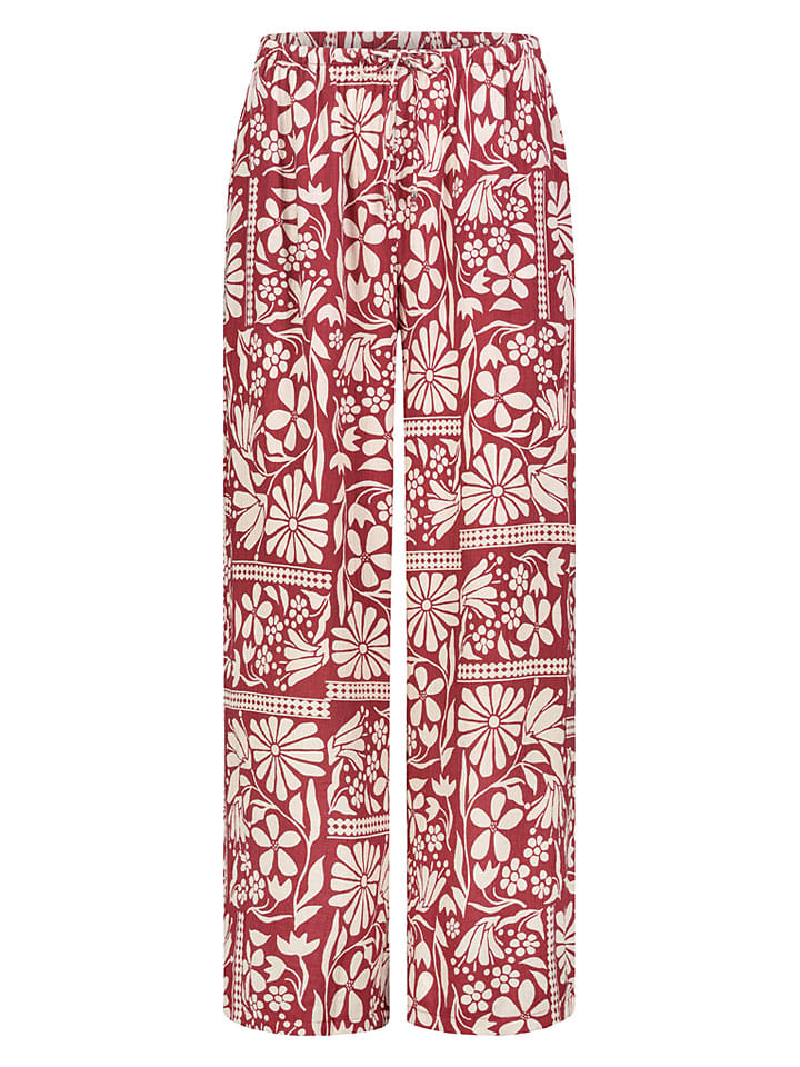 Hose in Rot/ Creme