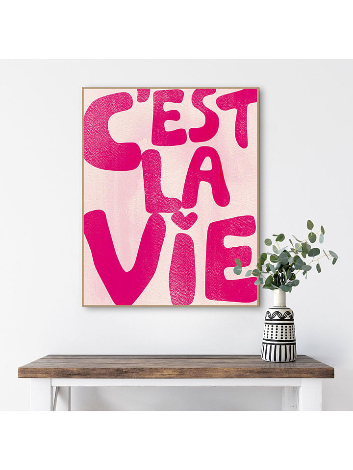 Druk artystyczny "C'est La Vie II" w ramce