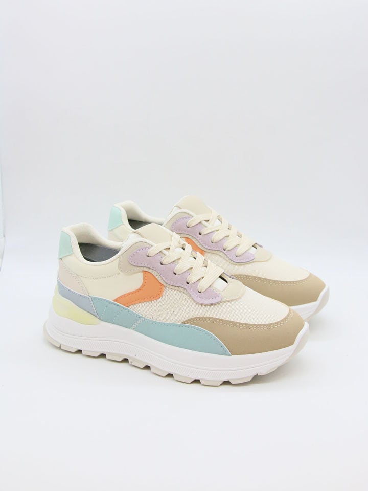 Sneakers beige/meerkleurig